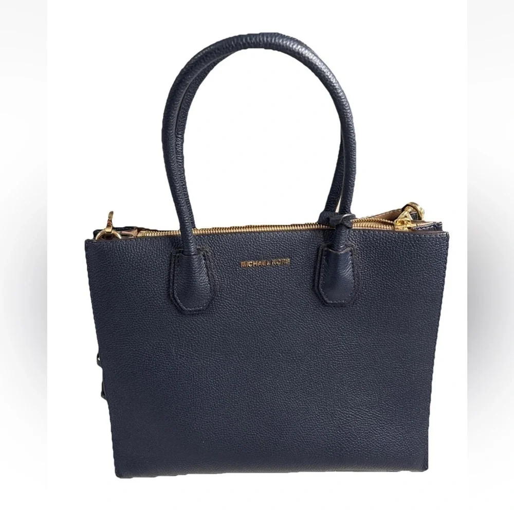 Michael Kors Blue Satchel Bag Structured Design - Picture 1 of 7